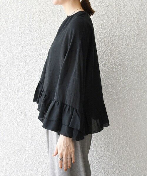 SHIPS / シップス シャツ・ブラウス | SHIPS any:〈洗濯機可能〉コットン モス ラッフル フリル キーネック ブラウス | 詳細18