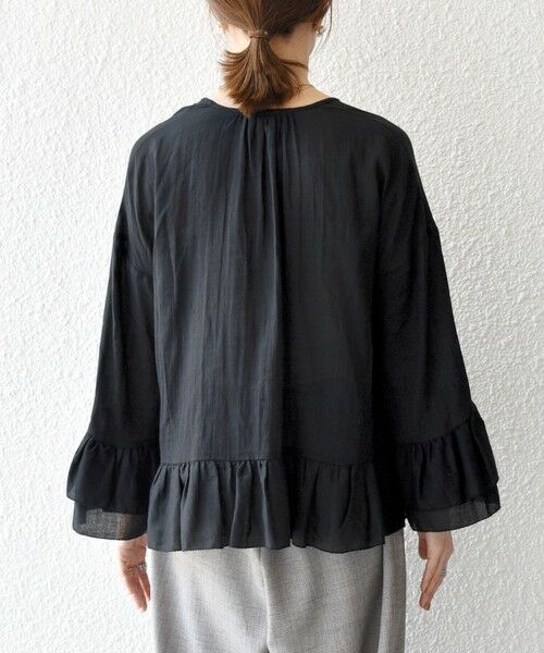 SHIPS / シップス シャツ・ブラウス | SHIPS any:〈洗濯機可能〉コットン モス ラッフル フリル キーネック ブラウス | 詳細19