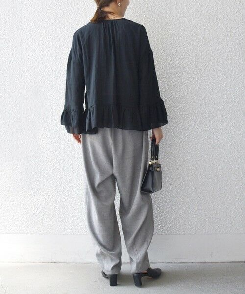 SHIPS / シップス シャツ・ブラウス | SHIPS any:〈洗濯機可能〉コットン モス ラッフル フリル キーネック ブラウス | 詳細10