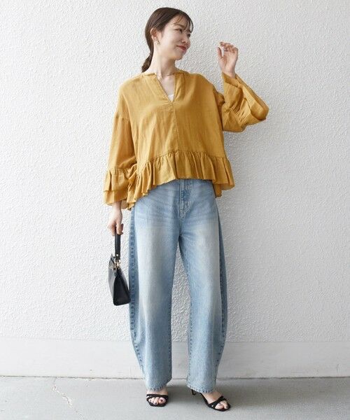 SHIPS / シップス シャツ・ブラウス | SHIPS any:〈洗濯機可能〉コットン モス ラッフル フリル キーネック ブラウス | 詳細21