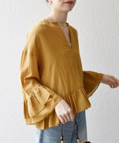 SHIPS / シップス シャツ・ブラウス | SHIPS any:〈洗濯機可能〉コットン モス ラッフル フリル キーネック ブラウス | 詳細26