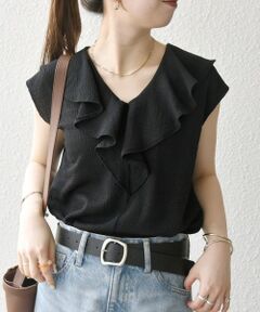 SHIPS / シップス シャツ・ブラウス | SHIPS any:〈洗濯機可能〉シアー ジャージー ラッフル フレンチ カット ブラウス