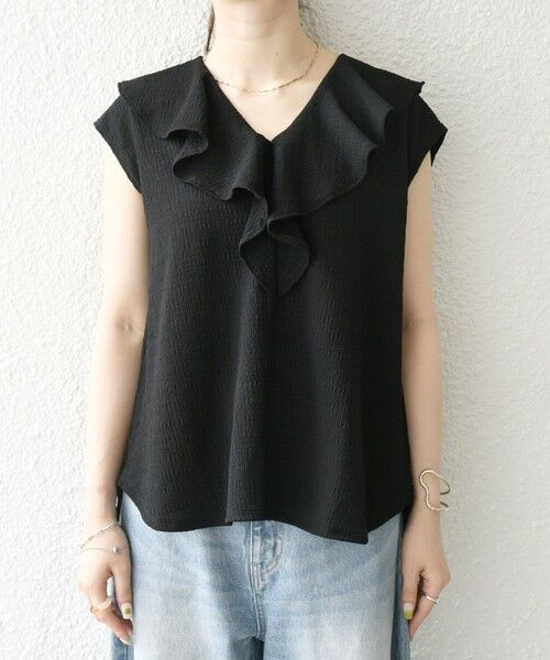 SHIPS / シップス シャツ・ブラウス | SHIPS any:〈洗濯機可能〉シアー ジャージー ラッフル フレンチ カット ブラウス | 詳細26