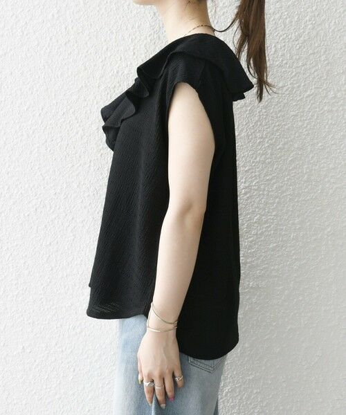 SHIPS / シップス シャツ・ブラウス | SHIPS any:〈洗濯機可能〉シアー ジャージー ラッフル フレンチ カット ブラウス | 詳細27