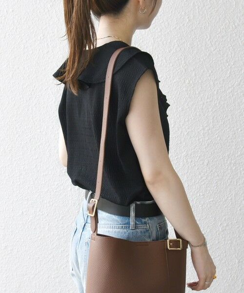 SHIPS / シップス シャツ・ブラウス | SHIPS any:〈洗濯機可能〉シアー ジャージー ラッフル フレンチ カット ブラウス | 詳細16