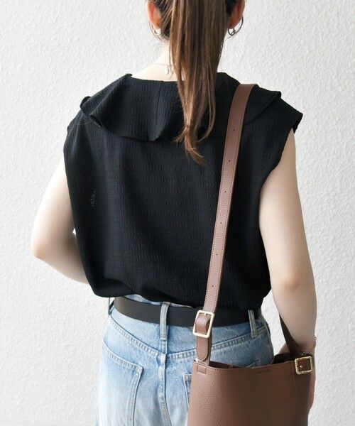 SHIPS / シップス シャツ・ブラウス | SHIPS any:〈洗濯機可能〉シアー ジャージー ラッフル フレンチ カット ブラウス | 詳細17