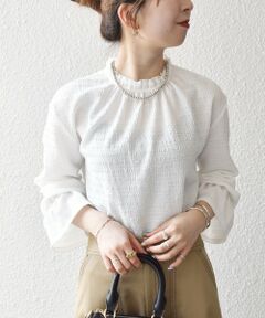 SHIPS / シップス シャツ・ブラウス | SHIPS any:〈洗濯機可能〉シアー ジャージー スタンド フリル カット ブラウス