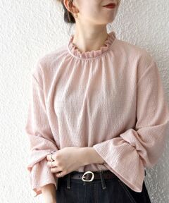 SHIPS / シップス シャツ・ブラウス | SHIPS any:〈洗濯機可能〉シアー ジャージー スタンド フリル カット ブラウス