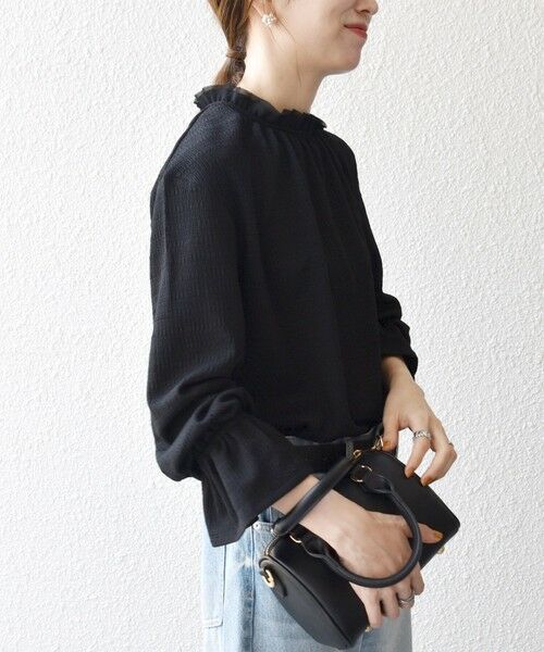 SHIPS / シップス シャツ・ブラウス | SHIPS any:〈洗濯機可能〉シアー ジャージー スタンド フリル カット ブラウス | 詳細13