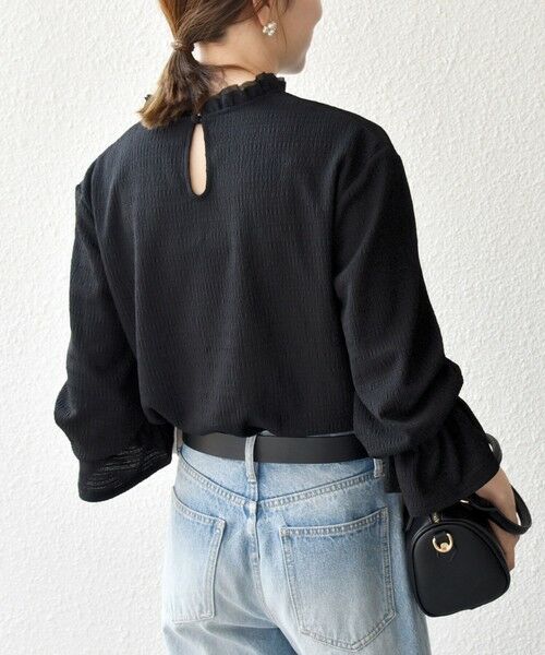 SHIPS / シップス シャツ・ブラウス | SHIPS any:〈洗濯機可能〉シアー ジャージー スタンド フリル カット ブラウス | 詳細14