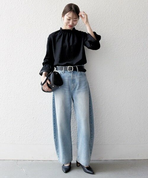 SHIPS / シップス シャツ・ブラウス | SHIPS any:〈洗濯機可能〉シアー ジャージー スタンド フリル カット ブラウス | 詳細10