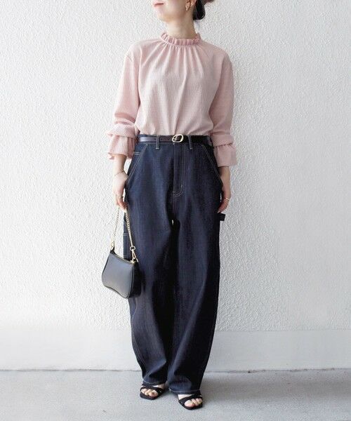 SHIPS / シップス シャツ・ブラウス | SHIPS any:〈洗濯機可能〉シアー ジャージー スタンド フリル カット ブラウス | 詳細19