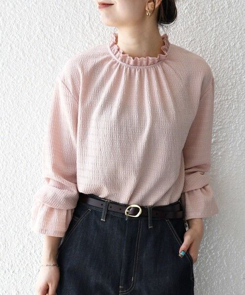 SHIPS / シップス シャツ・ブラウス | SHIPS any:〈洗濯機可能〉シアー ジャージー スタンド フリル カット ブラウス | 詳細21