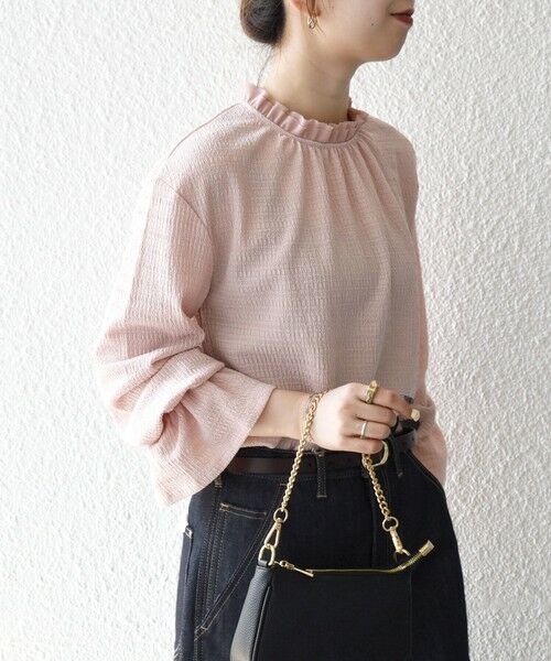 SHIPS / シップス シャツ・ブラウス | SHIPS any:〈洗濯機可能〉シアー ジャージー スタンド フリル カット ブラウス | 詳細22