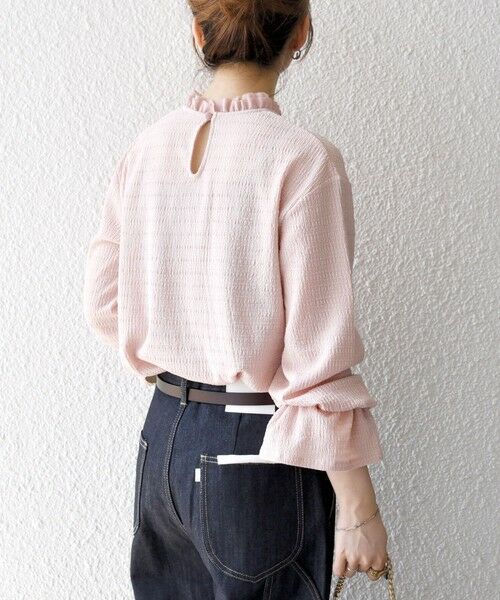 SHIPS / シップス シャツ・ブラウス | SHIPS any:〈洗濯機可能〉シアー ジャージー スタンド フリル カット ブラウス | 詳細23