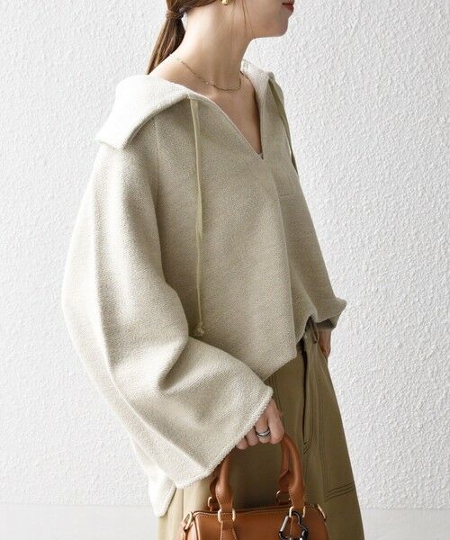 SHIPS / シップス カットソー | SHIPS any:〈手洗い可能〉サカリバ スキッパー ビッグカラー プルオーバー | 詳細4