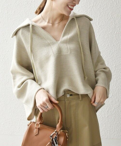 SHIPS / シップス カットソー | SHIPS any:〈手洗い可能〉サカリバ スキッパー ビッグカラー プルオーバー | 詳細8