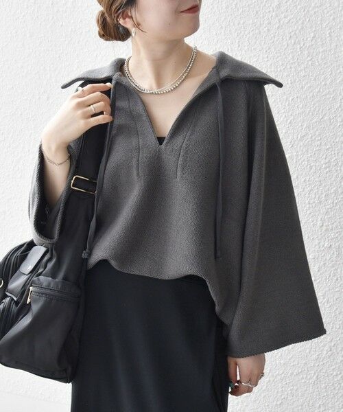 SHIPS / シップス カットソー | SHIPS any:〈手洗い可能〉サカリバ スキッパー ビッグカラー プルオーバー | 詳細14