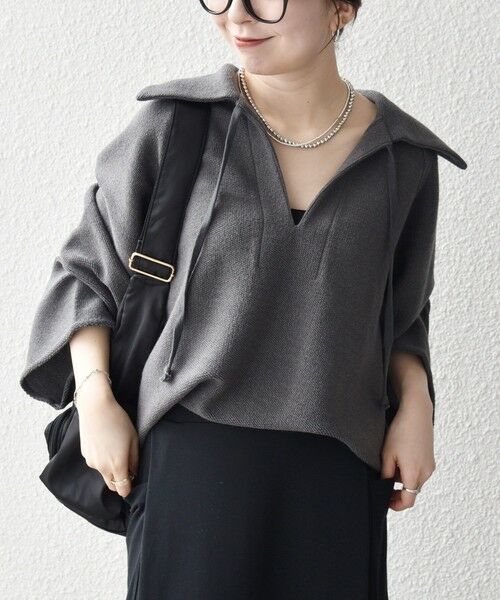 SHIPS / シップス カットソー | SHIPS any:〈手洗い可能〉サカリバ スキッパー ビッグカラー プルオーバー | 詳細15