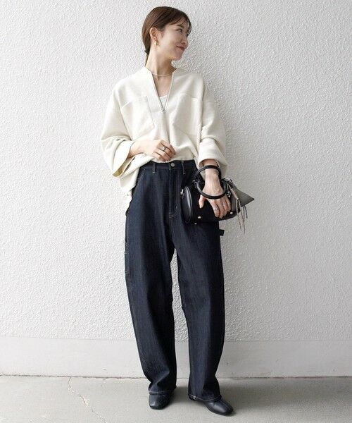 SHIPS / シップス カットソー | 《一部追加予約》SHIPS any:〈洗濯機可能〉フリース ライク ハーフジップ ポケット プルオーバー | 詳細1