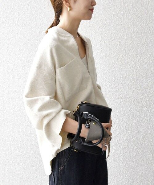 SHIPS / シップス カットソー | 《一部追加予約》SHIPS any:〈洗濯機可能〉フリース ライク ハーフジップ ポケット プルオーバー | 詳細4