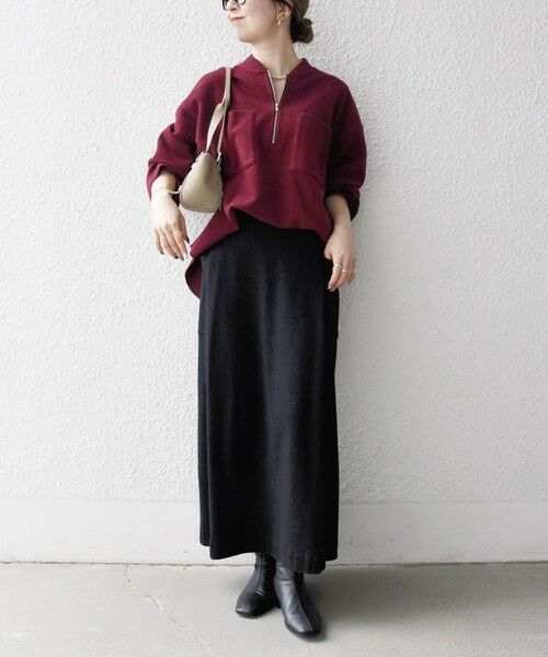 SHIPS / シップス カットソー | 《一部追加予約》SHIPS any:〈洗濯機可能〉フリース ライク ハーフジップ ポケット プルオーバー | 詳細10