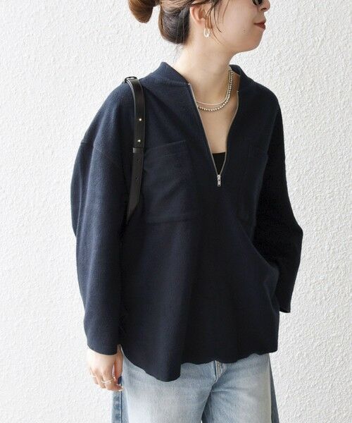 SHIPS / シップス カットソー | 《一部追加予約》SHIPS any:〈洗濯機可能〉フリース ライク ハーフジップ ポケット プルオーバー | 詳細26