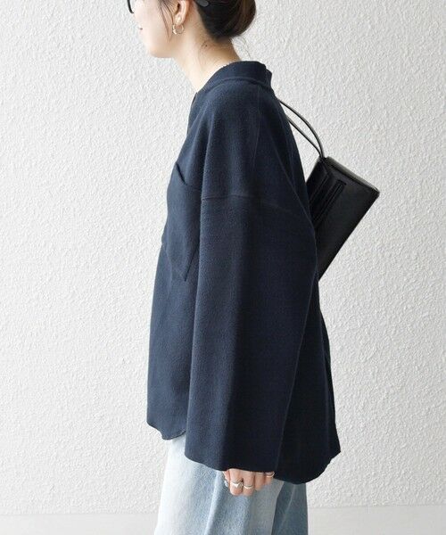 SHIPS / シップス カットソー | 《一部追加予約》SHIPS any:〈洗濯機可能〉フリース ライク ハーフジップ ポケット プルオーバー | 詳細27