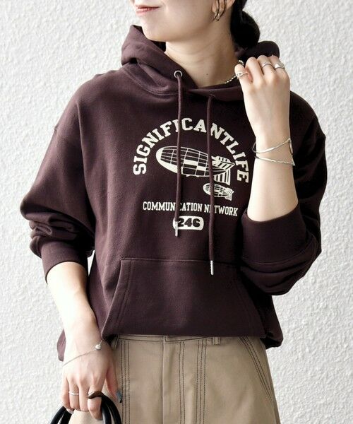 SHIPS / シップス パーカー | 《一部追加予約》【SHIPS any別注】THE KNiTS:〈洗濯機可能〉ロゴプリント フーディー パーカー | 詳細26