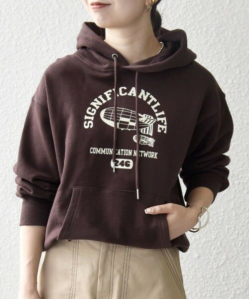 SHIPS / シップス パーカー | 《一部追加予約》【SHIPS any別注】THE KNiTS:〈洗濯機可能〉ロゴプリント フーディー パーカー | 詳細27