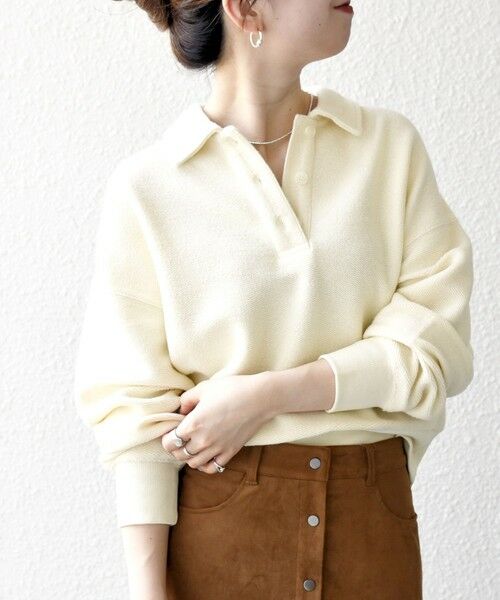 SHIPS / シップス カットソー（半袖以外） | SHIPS any:〈手洗い可能〉サカリバ コンパクト ポロシャツ プルオーバー | 詳細3