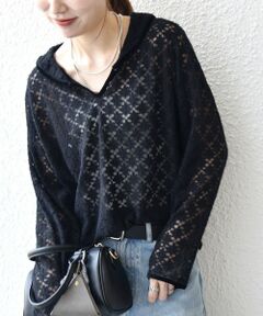 SHIPS / シップス カットソー（半袖以外） | SHIPS any:〈手洗い可能〉起毛 レース パイピング プルオーバー