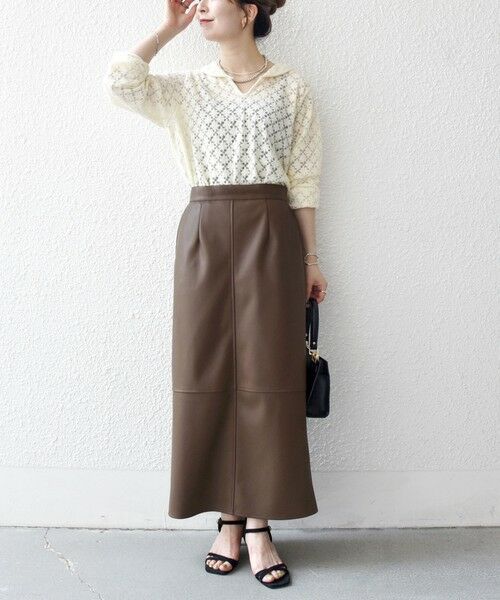 SHIPS / シップス カットソー（半袖以外） | SHIPS any:〈手洗い可能〉起毛 レース パイピング プルオーバー | 詳細1