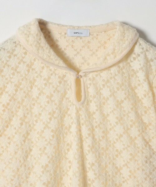 SHIPS / シップス カットソー（半袖以外） | SHIPS any:〈手洗い可能〉起毛 レース パイピング プルオーバー | 詳細8