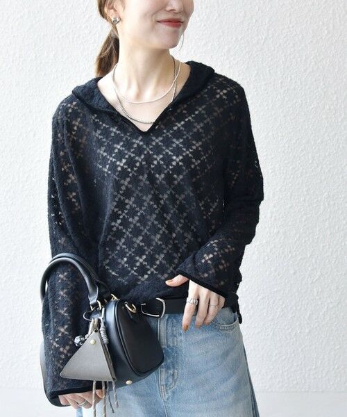 SHIPS / シップス カットソー（半袖以外） | SHIPS any:〈手洗い可能〉起毛 レース パイピング プルオーバー | 詳細19