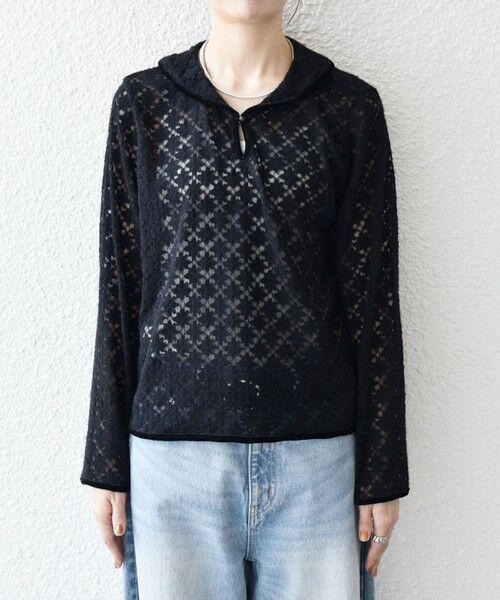 SHIPS / シップス カットソー（半袖以外） | SHIPS any:〈手洗い可能〉起毛 レース パイピング プルオーバー | 詳細22