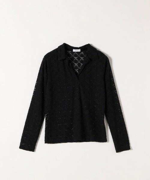 SHIPS / シップス カットソー（半袖以外） | SHIPS any:〈手洗い可能〉起毛 レース 開襟 スキッパー プルオーバー | 詳細19