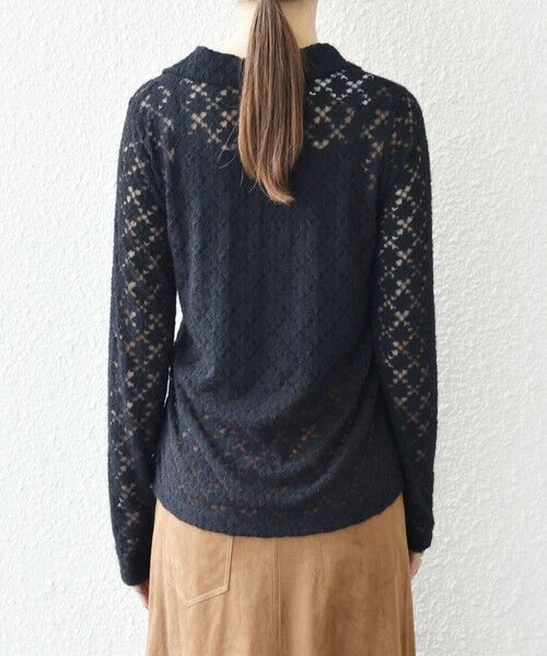 SHIPS / シップス カットソー（半袖以外） | SHIPS any:〈手洗い可能〉起毛 レース 開襟 スキッパー プルオーバー | 詳細23