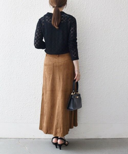 SHIPS / シップス カットソー（半袖以外） | SHIPS any:〈手洗い可能〉起毛 レース 開襟 スキッパー プルオーバー | 詳細14