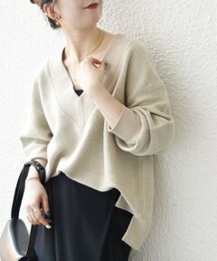 SHIPS / シップス カットソー（半袖以外） | SHIPS any:〈手洗い可能〉サカリバ 深Vネック ルーズ プルオーバー