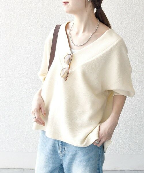 SHIPS / シップス カットソー（半袖以外） | SHIPS any:〈手洗い可能〉サカリバ 深Vネック ルーズ プルオーバー | 詳細5