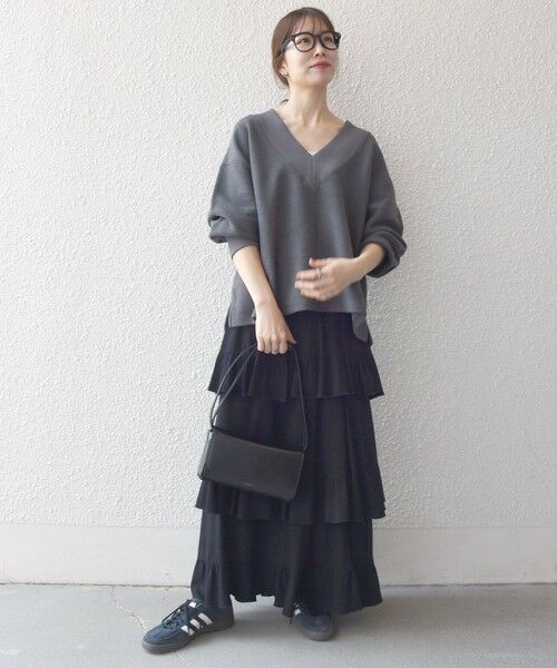 SHIPS / シップス カットソー（半袖以外） | SHIPS any:〈手洗い可能〉サカリバ 深Vネック ルーズ プルオーバー | 詳細27