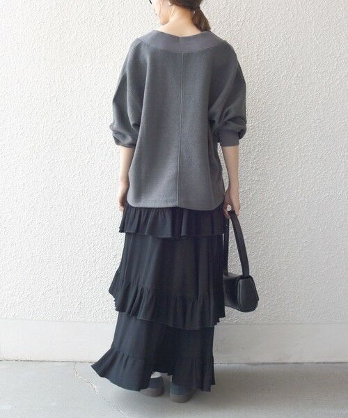 SHIPS / シップス カットソー（半袖以外） | SHIPS any:〈手洗い可能〉サカリバ 深Vネック ルーズ プルオーバー | 詳細28