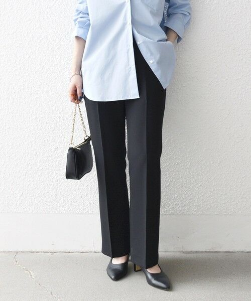 SHIPS / シップス その他パンツ | SHIPS any:〈洗濯機可能〉ダブルクロス セミフレア パンツ［NAVY BLUE］ | 詳細3