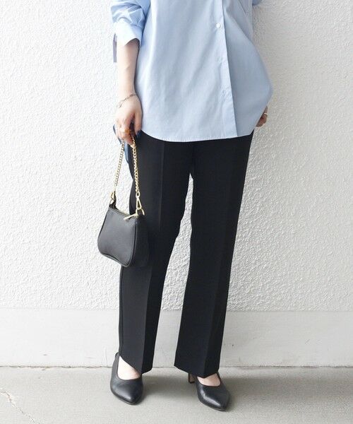 SHIPS / シップス その他パンツ | SHIPS any:〈洗濯機可能〉ダブルクロス セミフレア パンツ［NAVY BLUE］ | 詳細4