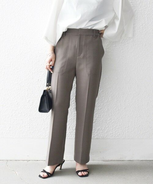 SHIPS / シップス その他パンツ | SHIPS any:〈洗濯機可能〉ダブルクロス セミフレア パンツ［NAVY BLUE］ | 詳細12