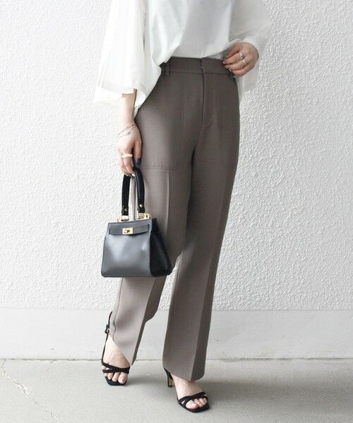 SHIPS / シップス その他パンツ | SHIPS any:〈洗濯機可能〉ダブルクロス セミフレア パンツ［NAVY BLUE］ | 詳細13