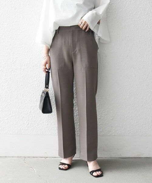 SHIPS / シップス その他パンツ | SHIPS any:〈洗濯機可能〉ダブルクロス セミフレア パンツ［NAVY BLUE］ | 詳細16