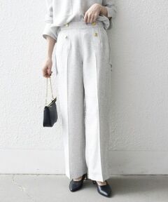 SHIPS / シップス スラックス・ドレスパンツ | SHIPS any:〈洗濯機可能〉ツイード ライク マリン パンツ［NAVY BLUE］