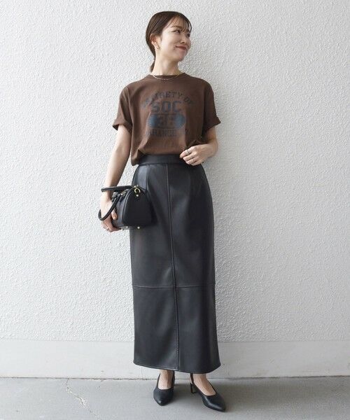 SHIPS / シップス ロング・マキシ丈スカート | SHIPS any: クロス ステッチ Iライン スカート | 詳細1